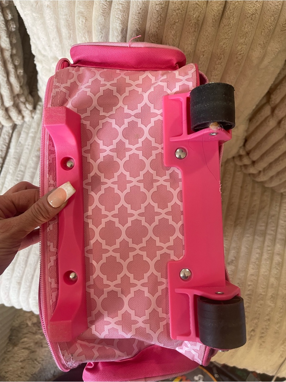 Stephen Joseph Kids Classic Rolling Luggage Bag Pink Unicorn Travel - Picture 10 of 11